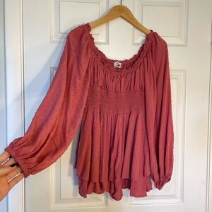 Urban Outfitters Women's Pink long sleeve Romper